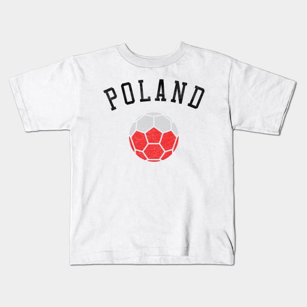 Poland Soccer Team Heritage Flag Kids T-Shirt by ryanjaycruz